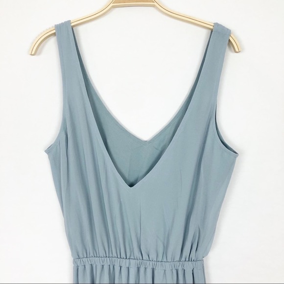 Show Me Your Mumu Kendall Maxi Dress Steel Blue Chiffon Size Medium - Picture 6 of 10